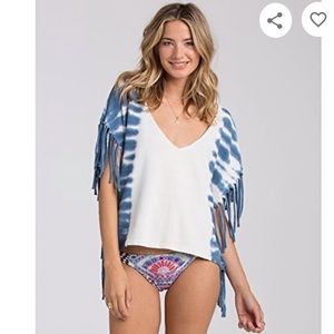 BILLABONG French Terry Fringe Sweatshirt M NWT